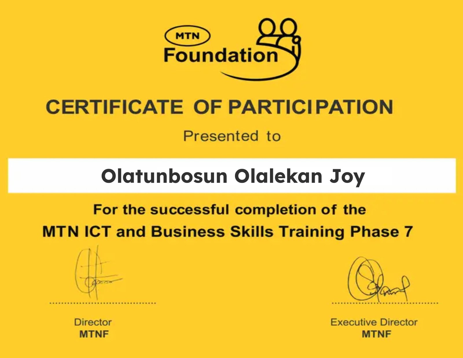 MTN ICT and Business Skills Training Phase 7